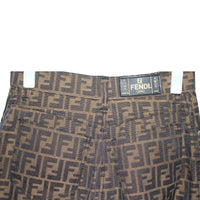 Fendi Logo Monogram Zucca Brown Skirt