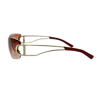 Christian Dior Gold Rhinestone Red Tinted Sunglasses