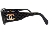 Chanel CC Gold Logo Quilted Sunglasses 01450