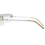 Chanel Rimless Silver Transparent Clear Sunglasses 4047