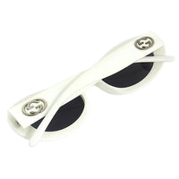 Gucci GG2400 White Oval GG Logo Kurt Cobain Sunglasses