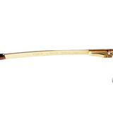 Chanel CC Logo Gold Tinted Rhinestone Square Sunglasses 4105-B