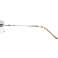 Chanel Rimless Silver Transparent Clear Sunglasses 4047