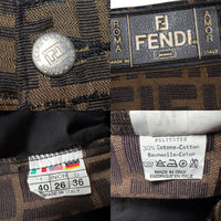 Fendi Logo Monogram Zucca Brown Skirt
