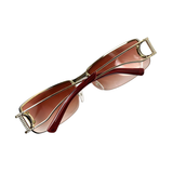 Christian Dior Gold Rhinestone Red Tinted Sunglasses