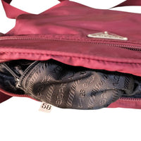 Prada Bordeaux Red Shoulder Crossbody Logo Bag