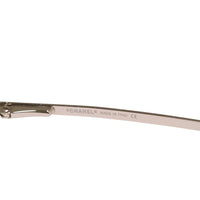 Chanel CC Logo Silver Clear Rimless Rhinestone Sunglasses