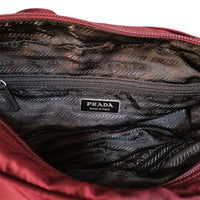 Prada Bordeaux Red Shoulder Crossbody Logo Bag