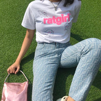 Fendi Light Blue Zucca Monogram Jeans Trousers Pants