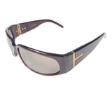 Gucci Vintage Gold Logo Brown Sunglasses