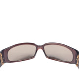 Gucci Vintage Gold Logo Brown Sunglasses