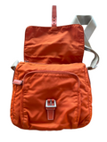 Prada Orange Tessuto Nylon Logo Crossbody Shoulder Messenger Bag