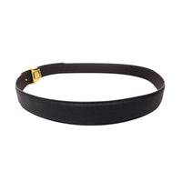 Fendi FF Gold Logo Black Leather Belt