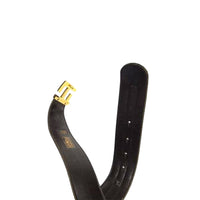 Fendi Zucca Brown Monogram Pattern Gold Logo Leather Belt