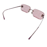 Chanel 2047-B Swarovski Rhinestone Pink Tinted Sunglasses