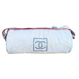 Chanel White Sports Line cylindrical drum duffle bag