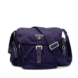 Prada Purple Tessuto Nylon Logo Crossbody Shoulder Messenger Bag