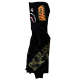 A Bathing Ape BAPE 1st camo green black shark full zip hoodie