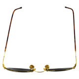 Gucci Gold Logo Brown Tinted Tortoise Oval Sunglasses GG1260