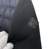 Herno Hybrid Cotton Jersey Down Logo Black Navy Jacket