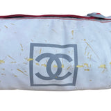Chanel White Sports Line cylindrical drum duffle bag