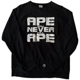 A Bathing Ape Swarovski Rhinestone Crystal Ape Shall Never Kill Ape Sweatshirt