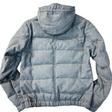 Herno Loro Piana System Grey Melange Wool Light Down Hooded Jacket
