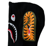 A Bathing Ape BAPE 1st camo green black shark full zip hoodie