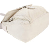 Prada Cream Beige Off White Tessuto Nylon Logo Crossbody Shoulder Messenger Bag