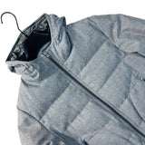 Herno Loro Piana System Grey Melange Wool Light Down Hooded Jacket