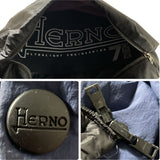 Herno Packable Hooded Black Navy Blue Reversible Down Jacket