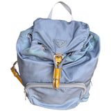 Prada Sport Ice Baby Blue Nylon Logo Shoulder Rucksack Bag Backpack