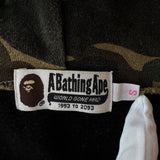 A Bathing Ape BAPE 1st camo green black shark full zip hoodie