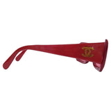 Chanel Cherry Red Pink Tinted Gold CC Logo Sunglasses 05977