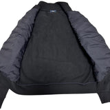 Herno Hybrid Cotton Jersey Down Logo Black Navy Jacket