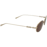 Gucci Gold Logo Brown Tinted Tortoise Sunglasses GG1940s