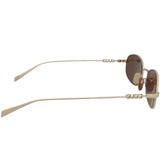 Gucci Gold Logo Brown Tinted Tortoise Sunglasses GG1940s