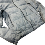 Herno Loro Piana System Grey Melange Wool Light Down Hooded Jacket