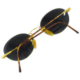 Gucci Gold Logo Brown Tinted Tortoise Oval Sunglasses GG1260