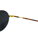 Gucci Gold Logo Brown Tinted Tortoise Oval Sunglasses GG1260