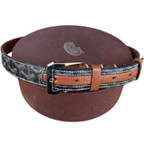 Goyard Florida Olympic Fregate Black Brown Leather Monogram Belt