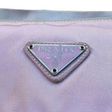 Prada Light Pink Nylon Leather Strap Logo Shoulder Crossbody Bag