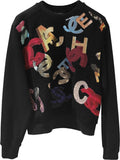 CHANEL Black Tweed 3D-Logo Sweatshirt FW22