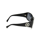 Chanel CC Logo Black Pearl Rhinestone Sunglasses