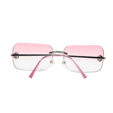 Chanel Silver Pink Camellia Flower 4085 Sunglasses