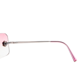 Chanel Silver Pink Camellia Flower 4085 Sunglasses