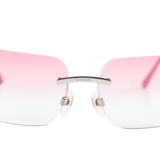 Chanel Silver Pink Camellia Flower 4085 Sunglasses