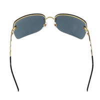 Chanel Black Gold CC Logo Navy Tinted Sunglasses 4112