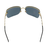 Chanel Black Gold CC Logo Navy Tinted Sunglasses 4112