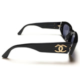 Chanel Gold CC Logo Black Sunglasses 04152 94305